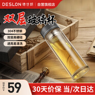 德世朗（DESLON）清享泡茶玻璃杯涼水杯辦公室居家學(xué)生男女杯子