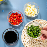 逸居客（YIJUKE）【4個(gè)裝】玻璃味碟小碟子醋碟調料碟小吃碟蘸料碟調味碟小骨碟盤(pán)