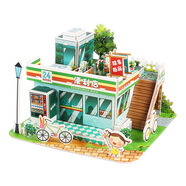 銘匯通三維熊兒童大號3D立體拼圖diy手工玩具拼圖拼插新款現代房間四件 便利店