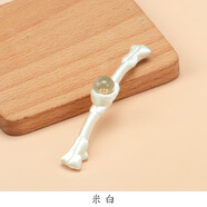 中式旗袍盤扣扣子國(guó)風(fēng)金箔繞線流蘇一字扣唐裝手工編織紐扣輔料 米白【短款】
