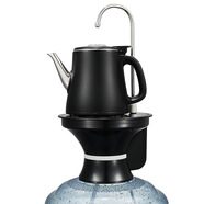 美能迪桶裝水燒水壺一體機(jī)電動(dòng)上水自動(dòng)抽水器帶加熱燒水器大桶水泡茶桶裝水飲水機(jī)底上水電熱水壺 全黑+防燙壺+自動(dòng)上水帶加熱+食品級(jí)不銹鋼 1L