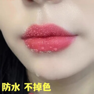 GOVO口紅不掉色不沾杯持久保濕不脫妝防水啞光素顏顯白肉桂奶茶色口紅 豆沙色【口紅+雨衣唇液】