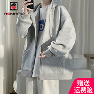 AEMAPE慵懶風(fēng)連帽衛(wèi)衣女2025春秋冬季女裝個性時尚百搭開衫外套女裝上衣 2214灰色 L