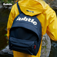 Subtle雙肩包男士女背包時(shí)尚休閑大容量書(shū)包旅行戶(hù)外高大學(xué)生電腦包防潑 黑色（PLUS升級版）