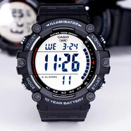卡西歐（CASIO）手表男 多功能戶(hù)外運(yùn)動(dòng)防水電子表 學(xué)生兒童考試男表學(xué)生表考試表 AE-1500WH-1A 店長(zhǎng)推薦