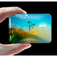 霖?衍四川旅游九寨溝峨眉山稻城亞丁黃龍水晶玻璃冰箱貼可定制 金頂佛光