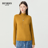 深呼吸DEEP BREATH女裝可機(jī)洗純羊毛打底針織衫女A300962 落日黃 M (3碼)