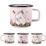Muurla 芬蘭進(jìn)口 Moomin姆明搪瓷杯琺瑯馬克杯水杯卡通意式咖啡杯370ml 【新品】19新款 愛的抱抱 粉色