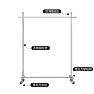 萌財樹(shù)服裝店展示架陳列不銹鋼落地式衣架女裝店專(zhuān)用貨架移動(dòng)掛衣架帶輪 長(cháng)150cm寬40cm高155cm帶萬(wàn)向輪