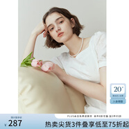 范思藍(lán)恩黑色法式氣質(zhì)顯瘦連衣裙女夏季赫本風(fēng)小黑裙設(shè)計(jì)感12125 柔花白色 XL