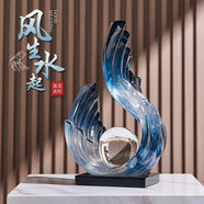 赟婭風(fēng)生水起水晶擺件輕奢高檔酒柜裝飾品擺件辦公室擺件喬遷之喜禮物 風(fēng)生水起-乘風(fēng)破浪【水晶球款】