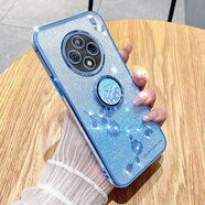 羅璐鷗OPPO A3Pro手機(jī)殼女款軟殼PJY110硅膠殼a3 Pro外殼支架全包防摔保護(hù)套女士水鉆漸變閃粉電鍍保護(hù)殼 【漸變遠(yuǎn)峰藍(lán)】+指環(huán)支架+全屏保護(hù)膜 OPPO A3 Pro