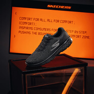 SKECHERS斯凱奇情侶鞋 RUN 400輕質(zhì)運(yùn)動鞋男女透氣網(wǎng)布休閑跑步鞋 54354/BBK男款-純黑色 41