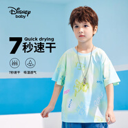迪士尼（DISNEY）兒童男童時尚針織涼感短袖T恤中大童半袖上衣25夏DB321AE13花150