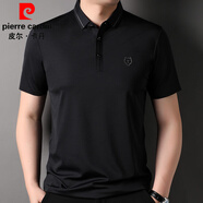 皮爾卡丹（pierre cardin）t恤男短袖翻領(lǐng)polo衫中青年無(wú)痕免燙薄款夏季爸爸裝半截袖體恤衫