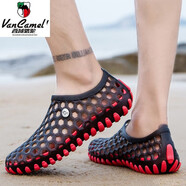 西域駱駝（VANCAMEL）速干溯溪鞋女戶(hù)外兩棲涉水鞋防滑女士包頭涼鞋沙灘鞋漂流鞋男女鞋 2189黑紅 標準運動(dòng)鞋碼數 20 35 收藏+關(guān)注=優(yōu)先發(fā)