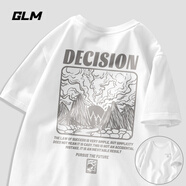 GLM美式休閑大碼短袖男設(shè)計感純棉吸汗t恤男士寬松大碼半袖上衣
