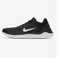 耐克（NIKE）赤足男鞋 Free Run 2018 超輕緩沖支撐靈活網(wǎng)面公路跑鞋 黑白 942836-001 標準41/US8