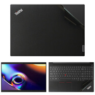 聯(lián)想ThinkPad E15電腦貼紙P15V貼膜P15/P15s外殼膜15.6英寸筆記本L15保護膜 黑色磨砂 ABCD面+高清鋼化膜+鍵盤(pán)膜