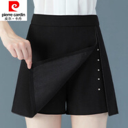 皮爾卡丹（pierre cardin）23年新款白色西裝短褲女春秋外穿短裙夏季寬松高腰顯瘦薄款簡約a 黑色 XL 115-130斤