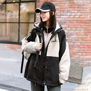 方糖姑娘厚外套少女秋冬季加厚夾棉外套春秋2025新款大童高初中學(xué)生棒球服 23661DYR單件黑色外套(夾棉) M (100-110斤)