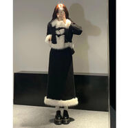 凌菲小姐（MISS LING FEI）連衣裙2025春秋新款女裝氣質(zhì)女神范“雪域公主”韓系小香風(fēng)設(shè)計(jì)感 長(zhǎng)款套裝 L