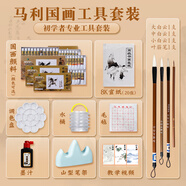 馬利國畫顏料初學(xué)者套裝少兒興趣中國畫專業(yè)水墨畫成人山水工筆畫毛筆彩墨一整套水墨畫繪畫材料工具 【國畫初學(xué)推薦】專業(yè)工具套裝 12色  12ml