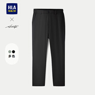 海瀾之家（HLA）休閑褲男25新輕商務(wù)時(shí)尚系列修身褲子男春季 黑色04 32 175/82A 推薦127~134斤