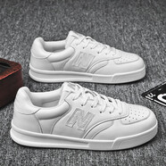 新百倫官方冬季酷跑新款男鞋國產(chǎn)303板鞋運動(dòng)鞋男情侶小白鞋紐佰 旗艦n303全白 39