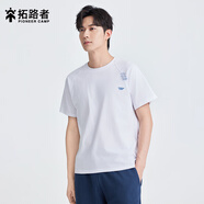 拓路者（Pioneer Camp）夏季短袖t恤男純棉圓領(lǐng)上衣寬松休閑加肥加大中年 白色 XL 