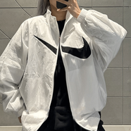 耐克（Nike）外套女裝2025春季新款時(shí)尚拼接運(yùn)動(dòng)服立領(lǐng)防風(fēng)上衣梭織休閑夾克 DX5865-100白色 M