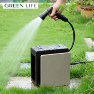 GREENLIFE 水管軟管消防水帶卷管器園藝澆花噴頭家用洗車噴槍水管接頭神器 20米咖啡色水管車PRM-20(BR/BE)