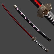 海賊王索隆三刀金屬武器模型道具刀武士刃木刀動漫cos刀劍未開刃 秋水 收藏款（未開刃）金屬