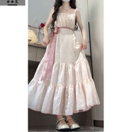 詩(shī)丹蕊學(xué)院風(fēng)甜美可愛(ài)蝴蝶結綁帶波點(diǎn)氣質(zhì)連衣裙女夏季收腰顯瘦吊帶長(cháng)裙 波點(diǎn)吊帶裙 均碼 【可備注碼數】