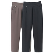 俞兆林（YUZHAOLIN）中年媽媽褲子春秋長(cháng)褲中老年人女褲奶奶夏裝直筒休閑褲夏季彈力褲 黑色(春秋款) 3XL 建議(125-140斤)