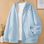 尤柯鳥(niǎo)（yoekbird）早秋開(kāi)衫衛衣女春秋款2025年秋季新款秋裝拉鏈外套小個(gè)子上衣 薄荷綠(劈叉胸標) L