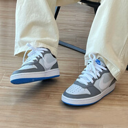 耐克（NIKE）鞋子女 24春季新款COURT BOROUGH 運(yùn)動鞋子耐磨板鞋休閑鞋女鞋 DV5456-019 灰白藍(lán) 37.5