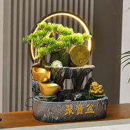 水源工坊假山流水噴泉客廳桌面擺件循環(huán)水辦公室循環(huán)水景擺件喬遷開(kāi)業(yè)禮品 H30066小不帶霧