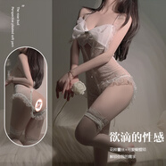 瑰若高檔性感睡衣服情趣內(nèi)衣夫妻刺激方便房事制服誘惑戰(zhàn)衣純欲戰(zhàn)袍女 開襠連體衣+白絲】大尺度情侶老公前吃sm羞恥后可入