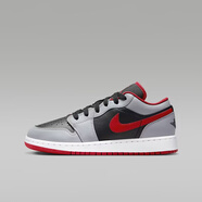 耐克（NIKE）JORDAN 1 GS AJ1 LOW低幫籃球鞋 灰黑紅553560-060 38