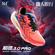 361°飚速3Pro男鞋跑步鞋2025夏季新款透氣減震體測專業(yè)競速跑鞋運動鞋 龘人很行【螢光海棠粉/游戲藍(lán)】 38.5