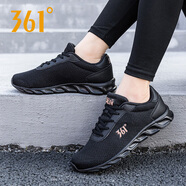 361°女鞋運(yùn)動鞋女夏季2025新款跑步鞋361°透氣網(wǎng)面休閑鞋旅游鞋子女 曜石黑/玫瑰金 35