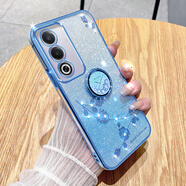 羅璐鷗OPPO A3活力版手機(jī)殼女款軟殼硅膠殼a3 活力版外殼支架全包防摔保護(hù)套女士水鉆漸變閃粉電鍍保護(hù)殼 【漸變遠(yuǎn)峰藍(lán)】+指環(huán)支架+全屏鋼化膜 OPPO A3活力版