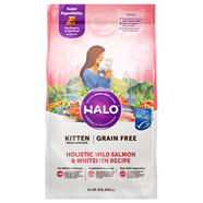 自然光環(huán)（HALO IN CHINESE）Halo美國(guó)自然光環(huán)健美系列純鮮肉貓糧 進(jìn)口貓糧雞肉成貓糧 幼貓系列-三文白魚貓糧4.54kg