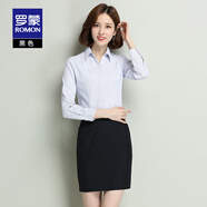 羅蒙女士半身裙OL職業(yè)黑色西裝裙子工裝裙包臀裙 黑色 L/170（105-115斤）