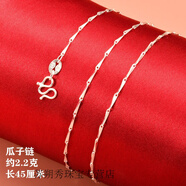 夢(mèng)泡s項鏈女生2024年夏足銀鎖骨鏈閨蜜感素鏈裸鏈 足銀999瓜子鏈長(cháng)45厘米