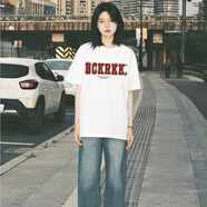 彩虹狐女生棉織衣服夏天短袖t恤女學(xué)生少女美式純棉T恤女上衣T恤 美式BCKRR S【70~80】斤