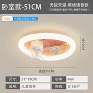 豪盛特兒童房臥室燈風(fēng)扇燈一體吸頂燈溫馨浪漫卡通小公主男女孩子房間燈 粉色【小公主H款】51CM無(wú)極+離線