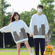 love legend 情侶裝衛(wèi)衣全套秋冬休閑寬松衛(wèi)衣一男一女百搭情侶外套團(tuán)體定制 秋冬 白色+白色 2XL 男+L女