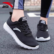 anta kids安踏女鞋夏季鞋子跑鞋網(wǎng)面跑步鞋網(wǎng)鞋透氣休閑鞋官運(yùn)動(dòng)鞋女 基礎(chǔ)黑/安踏白/5526 【網(wǎng)面透氣 35.5